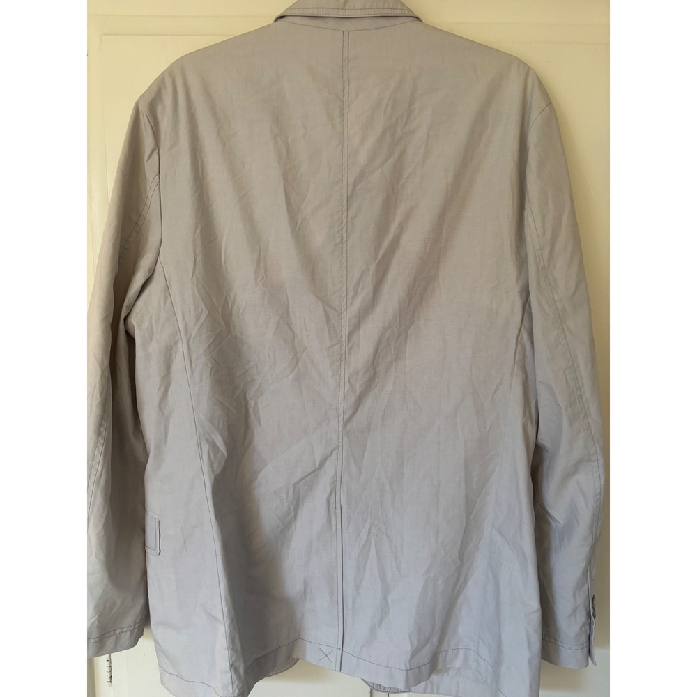 Express Mens Light Grey 100% Cotton 2-Button Blazer Jacket Size L NWT - Picture 3 of 9